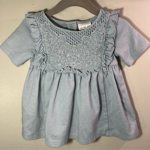 Rachel Zoe Baby Mädchen Spitze Kurzarm Kleid, hellblau, Größe 12M - Bild 1 von 5
