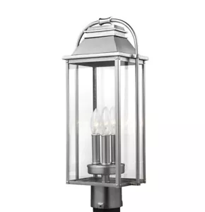 Feiss OL13207PBS 3 Light Post Lantern - Silver - Picture 1 of 4
