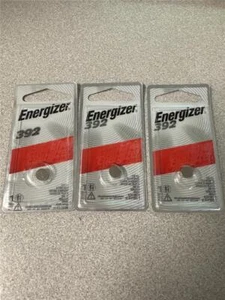 ^ Lot of 3 Energizer Watch/Electronic 1.55Vcc Silver Oxide Battery 392 - Picture 1 of 4