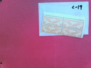 Bloque de placas EE. UU. - C19 - Correo aéreo - peine. envío! - Imagen 1 de 1