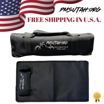 Roll Up Motorcycle Tool Kit Bag Pouch Pockets Heavy Duty Harley Davidson RollUp - Image 1 of 4