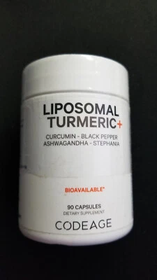 Cúrcuma liposomal Codeage, extracto de cúrcuma fermentada orgánica, curcumina, 90 ct Foto 1 de 3