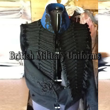 New Black Napoleonic Brunswick Officers Dolman Wool Men Jacket Fatima Industries