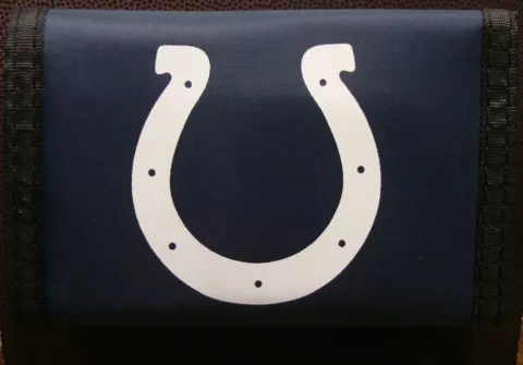 INDIANAPOLIS COLTS OFFICIAL TEAM LOGO NYLON TRIFOLD WALLET NEW RICO INDUSTRIES Cover