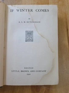 If Winter Comes b ASM Hutchinson - Antique (1922) Hardcover - Imagen 1 de 9