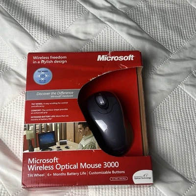 Microsoft Wireless Optical Mouse Tilt Wheel - USB Customizable Buttons - Image 1 of 4