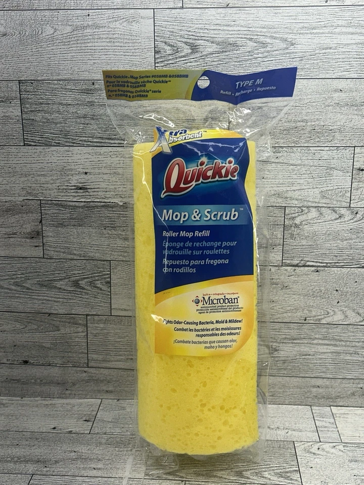 Quickie Roller Mop Refill with Antimicrobial Microban