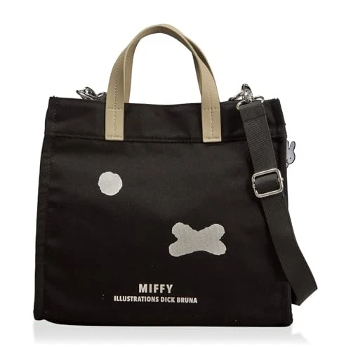 Miffy 2Way Tote Bag HAPITAS HAP6033 Stylish Handbag for Women Black Medium Size
