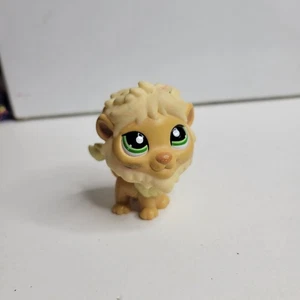 Littlest Pet Shop #1576 Löwe beige mit gelber Mähne Hals Schwanz grüne Augen LPS - Bild 1 von 4