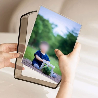 Modern Floating Acrylic Picture Frame Double Sided with Stand for Photos - Image 1 of 4