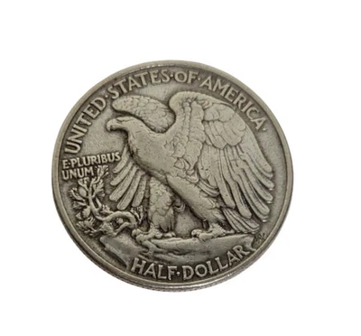 HTF  Double Sided Magic Trick Two-Tailed Walking Liberty Half Dollar + Quarter - Image 1 of 4