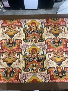 Vintage Dutch Novelty Boys & Girls Tree Of Life Fabric 44” X 48” - Picture 1 of 6