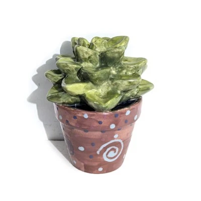 Cerámica Arte Suculento Hecho a Mano Cerámica Suculenta Cerámica Planta Arte Suculento  Foto 1 de 4