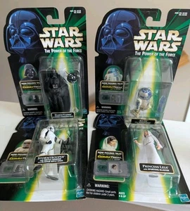 Star Wars Power Of The Force Commtech 4 Stück Darth Vader Leia R2-D2 2000 - Bild 1 von 9