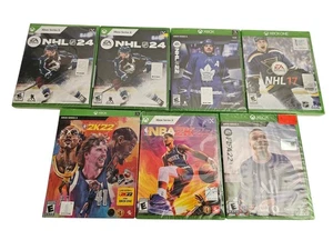 Lote de 7 juegos Xbox Series X NBA2K22 NBA2K23 FIFA22 NHL24 NHL22 NHL17 nuevos precintados - Imagen 1 de 5