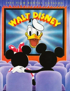 WALT DISNEY FILM RENTAL CATALOG-1990-OLIVER & COMPANY-ROGER RABBIT-MORE-SCHOOLS - Picture 1 of 2