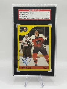 1985-86 O-Pee-Chee Box Bottoms #H Tim Kerr On Card Auto SGC Authentic Flyers - Picture 1 of 10