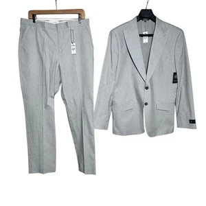 Combinaison Express HommeGris Slim 42R Pantalon 34x29 Classique Mariage Occasion Spéciale Neuf - Photo 1/15