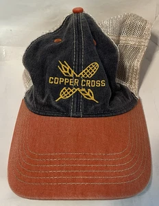 Copper Cross Snapback Mütze Kappe Netzrücken verstellbar marineblau mit orange - Bild 1 von 5