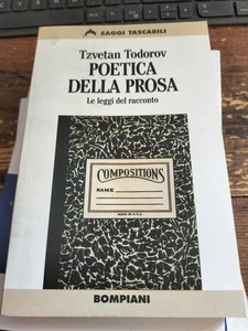 POETICA DELLA PROSA Tzvetan Todorov Le leggi del racconto BOMPIANI - Picture 1 of 1