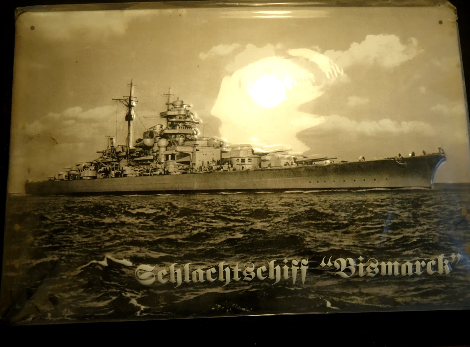 plaque metal 30x20 cm - CUIRASSE BISMARCK - - Photo 1/2