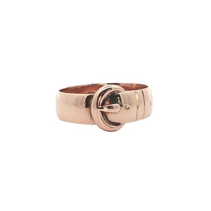Antique 9ct Rose Gold Buckle Ring dated 1918 - Picture 1 of 5