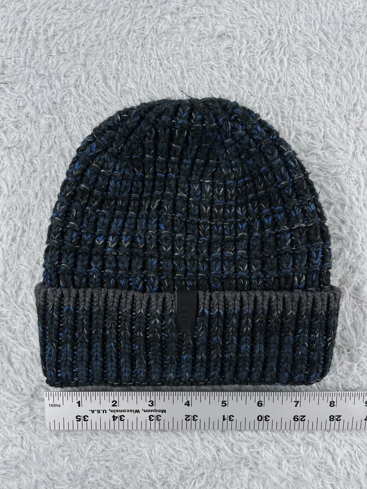 Express Beanie Toque Adulto Talla Única Azul Negro Tejido Acrílico Mezcla Algodón Esquí Foto 1 de 4