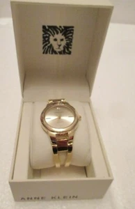 Reloj de pulsera para mujer Anne Klein con acento diamante esfera de banda en tono dorado NUEVO - Imagen 1 de 7