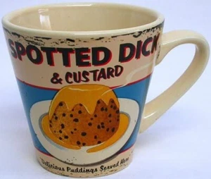 Martin Wiscombe Retro Spotted Dick & Custard Conical Mug - Large Range in Stock - Picture 1 of 1
