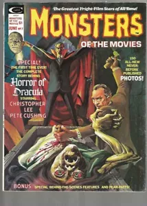 MONSTERS OF THE MOVIES 7 - DRACULA - 1974 SERIES - MARVEL COMICS MAGAZINE - Picture 1 of 2