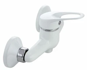 Weiße Duscharmatur Einhebelmischer Brausearmatur Wasserhahn für Dusche - Bild 1 von 3