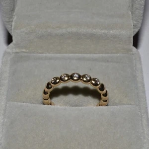 Pandora 14k Gold 5 Diamond Bubble Ring Size 7 150144D - Bild 1 von 4