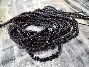 Obsidiana natural, 2 mm redonda, facetada, aproximadamente 200 piezas - Imagen 1 de 4