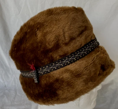 Gorra de Colección United Hatters y Sindicato de Trabajadores de Sombrerería Marrón Sombrero de Piel Sintética Hombres L Foto 1 de 4