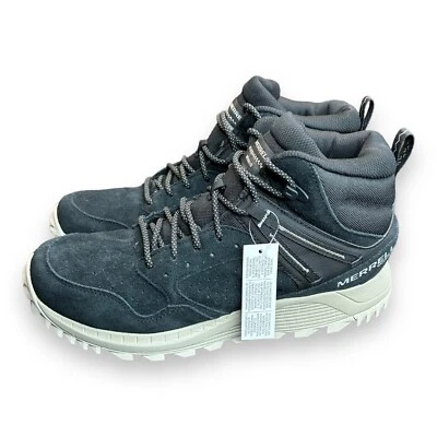Bota Merrell Wildwood Mid de cuero para mujer talla 11 WP J068098 cuero negro gamuza Foto 1 de 4