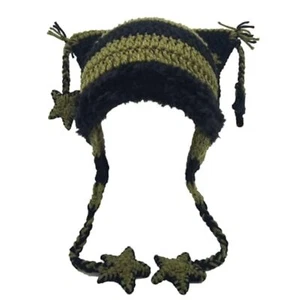 Beanies Cat Beanie Y2k Beanie Goth Knit Hat Grunge Crochet Hats for Women y2k... - Picture 1 of 8