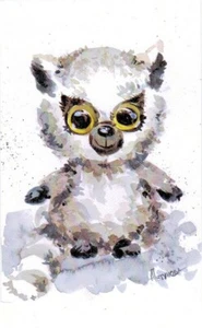 Anna Petunova SMALL CUTE RACCOON Russian postcard - Picture 1 of 1