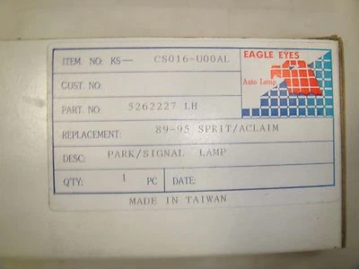 CS016-U00AL DODGE DRIVER SIDE PARK LAMP Foto 1 de 3