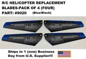R/C HELICOPTER SPARE BLADES 9020 Blue/Black - Picture 1 of 4