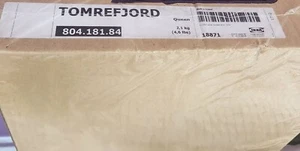 Ikea Tomrefjord Bed Frame cover# 804.181.84 Queen size Bed Dimmelsvik Beige NIB - Picture 1 of 5