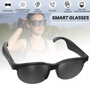 Smart Glasses Camera & Bluetooth Sunglasses Open Ear Speak Headset Headphone NEW - Picture 1 of 11