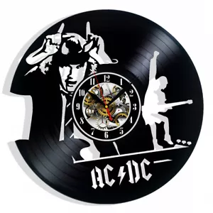AC DC Vinyl Wanduhr Schallplatten Dekor Geschenk Geburtstag Urlaub Wohndeko M... - Bild 1 von 5