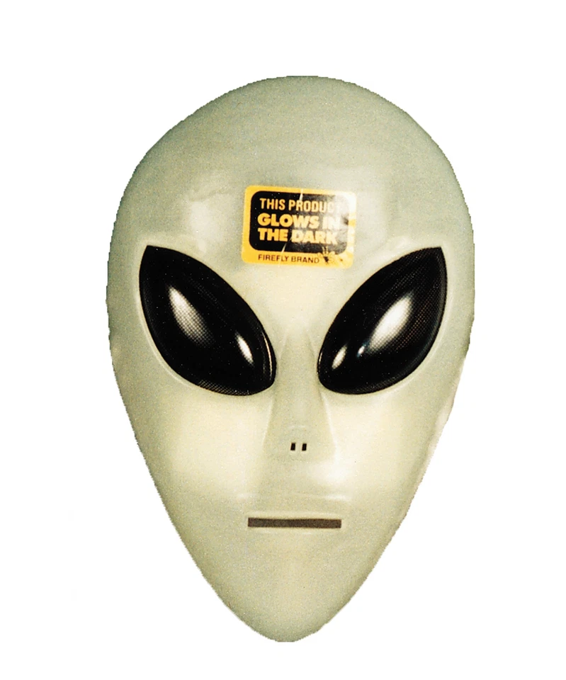 Glow-in-the-Dark Alien Mask – Realistic Sci-Fi Costume for Halloween - Image 1 of 1
