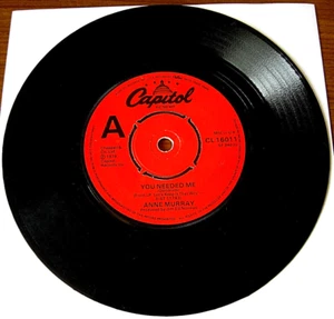 Anne Murray - You Needed Me - 7" Vinyl - 1st UK Pressing - Very Good+ - Picture 1 of 2