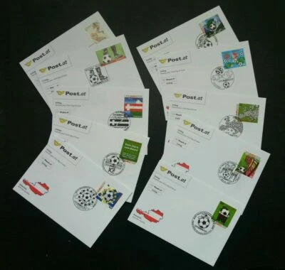 [SJ] Austria UEFA EURO 2008 Football Sport Games Soccer (stamp FDC 10's) - Image 1 of 4