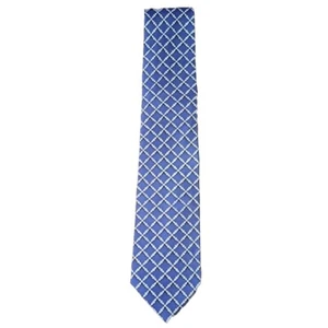 Brooks Brothers Men's 100% Silk Tie 346 Blue Checks Necktie Made In USA - Picture 1 of 7