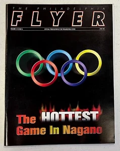 1997-98 PHILADELPHIA FLYER MAGAZINE HOCKEY NAGANO OLYMPICS PRESS RELEASE SCORES - Picture 1 of 8