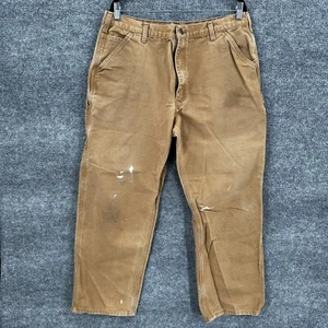 Carhartt Hose Herren 38X32 B11 Braun Latzhose Fit Carpenter Canvas Arbeit Baggy - Bild 1 von 12
