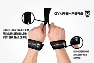 1-pair GYMREAPERS Lifting Wrist Wraps Weightlifting, Bodybuilding—pre-owned - Picture 1 of 3