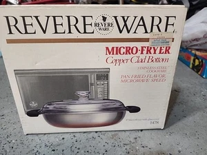Vintage- Revere Ware 8" Micro-Fryer W/ Glass Lid Copper Clad Bottom - 1478 -new - Bild 1 von 8